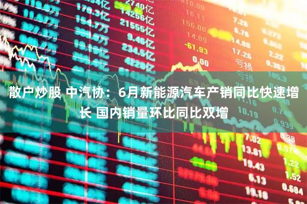 散户炒股 中汽协：6月新能源汽车产销同比快速增长 国内销量环比同比双增